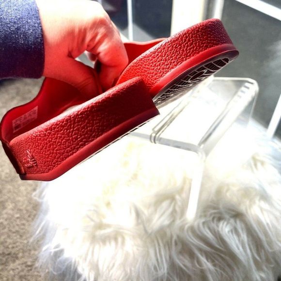 Adidas Red Super Rare Ohio State Slides Unisex 6 - Picture 5 of 6